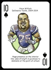 Vince Wilfork 2017 New England Patriots Football Playing Card (NM)