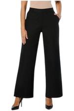 Antthony Women's Modern Essential Wide-Leg Pull-On Trouser Black