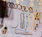Vintage Lot Of Necklaces, Bracelets, And Pendants In Costume Jewelry