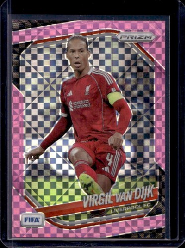 2025-26 Panini Prizm FIFA Virgil van Dijk Pink Power Prizm #/75 Liverpool