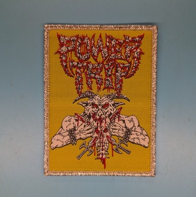 Power Trip woven glitter patch metal rock band
