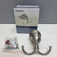 Moen Banbury Double Robe Hook Brushed Nickel NEW Bathroom Accessory