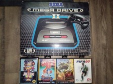 SEGA Mega Drive II Boxed Console Bundle Controllers Cables FIFA  Sonic 2 Games