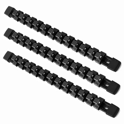 ALOANES 3PC ABS Socket Organizer, Socket Rails Fit 3/8 inch Drive, Heavy Duty...