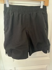 Boys All In Motion Target Textured Grid Woven Active Shorts Sz L 10-12 Black