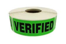 1000 Labels - 1x3 VERIFIED Label Green Shipping Mailing Adhesive Stickers