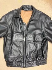 Armani Black Leather Jacket Size 50 Missing Hood - Z#3227