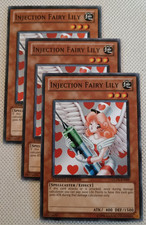 Yugioh GLD4-EN009 Injection Fairy Lilly Limited Edition common x3 cards playset