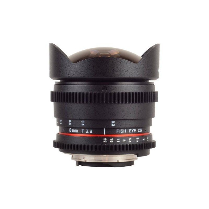 Objectif Samyang 8mm T3.8 UMC Fish-eye VDSLR CSII pour caméras hybrides au format Micro 4/3