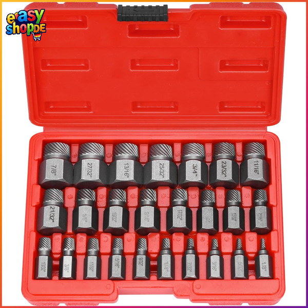 Schraubenausdreher Set 25-Teilig Profi Linksausdreher Bolzenausdreher Mit-image