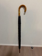 SWAINE ADENEY BRIGG Royal Warrant Umbrella Black With Case and Tag Rare Vintage