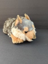 Aurora Miyoni Timber Wolf Cub Pup Plush Stuffed Animal 12" Beige Tan Gray