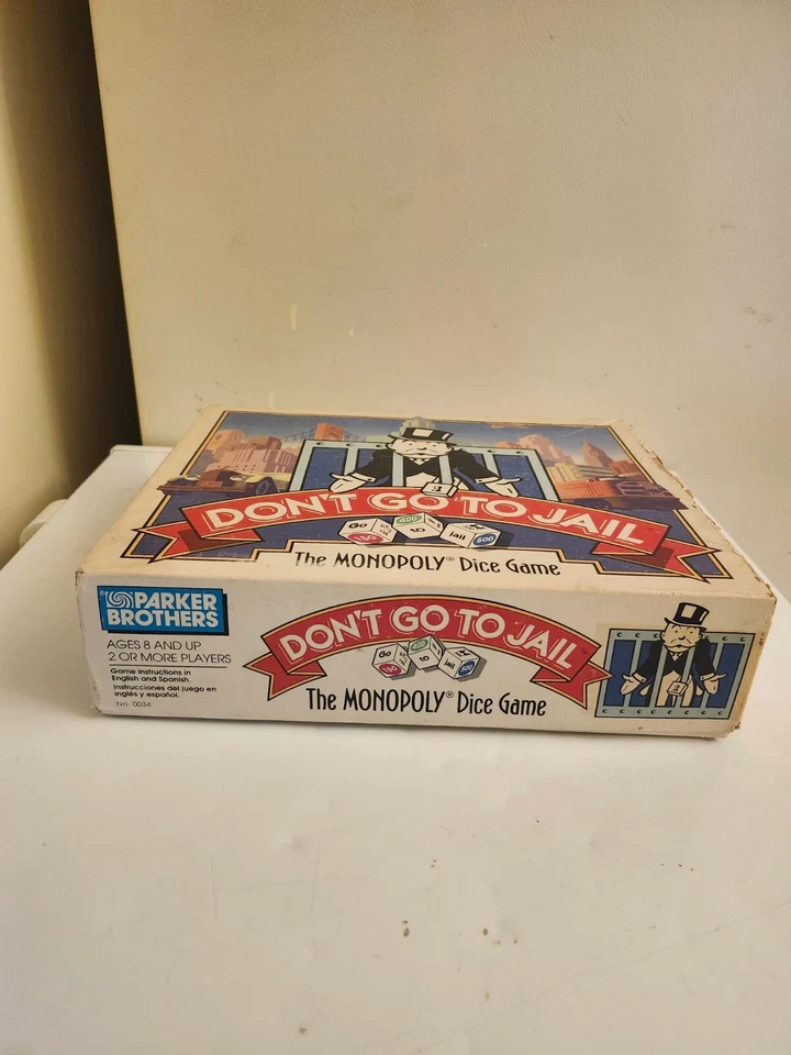 The Monopoly DON'T GO TO JAIL DICE GAME - 1991 - PREOWNED - COMPLETE - Image 4 of 4