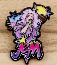 JEM AND THE HOLOGRAMS enamel pin - cartoon music tv series - FREE SHIPPING
