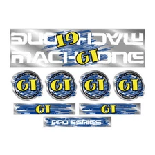 1989 GT BMX - Mach One - White on Chrome - decal set