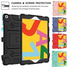 iPad 7th / 8th Generation 10.2" Shockproof Slim Soft Case Tempered Glass Film