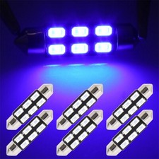 For 6pc 39mm 5730-6-smd Bulb Dome Trunk Lights Car Interior Led Festoon Blue