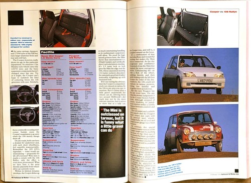 AUTOCAR MAGAZINE 09-FEB-94 - Peugeot 106 Rallye, Rover 820Si, Vauxhal Omega GLS - Picture 6 of 6
