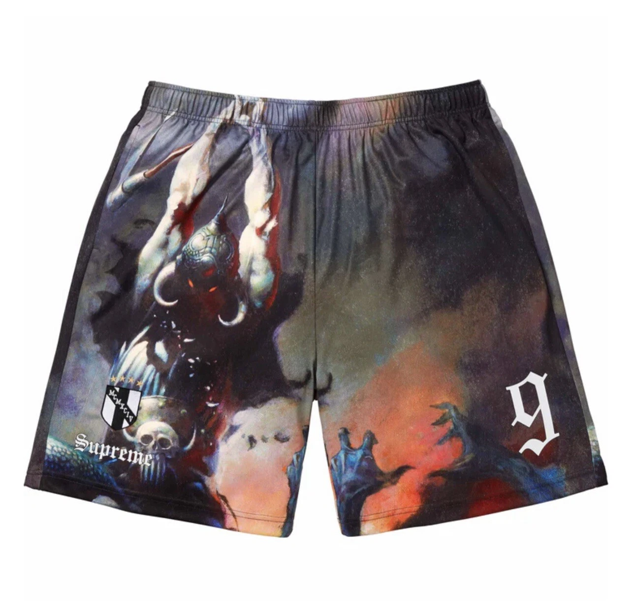 SUPREME FRANK FRAZETTA SOCCER SHORT (2XL) FW24 DEATH DEALER MAILLOT CAMP EN MAIN
