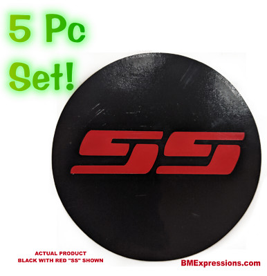 SS Chevy Wheel Center Cap 3.25'' Overlay Decals Choose your Colors 5 in a SET
