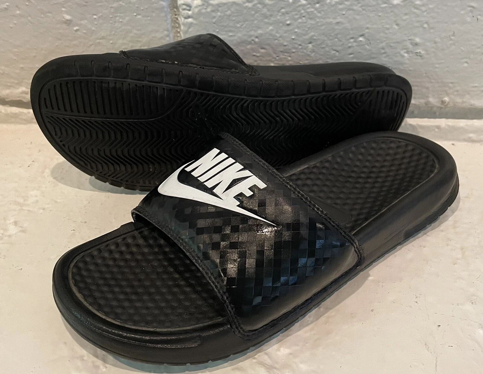 NikeSandali Nero Bianco Slides Donna Taglia 8