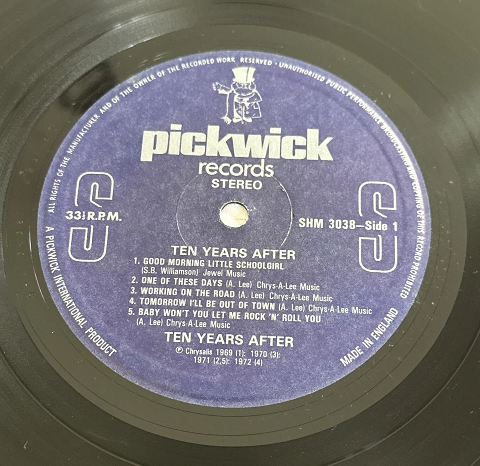 Ten Years After - Ten Years After Rock Compilation Lp Vinyl Record VG+ / VG+ - Image 4 of 4