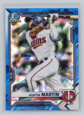 2021 Bowman Draft Sapphire Edition Austin Martin Minnesota Twins