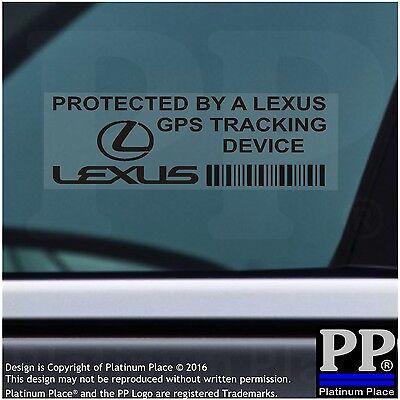 Protected by Lexus GPS Tracker Device Security Window Sticker / Sign Car