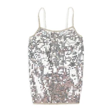 NWT MILAAYA EMBROIDERIES PVT LTD. SEQUIN SILVER BLOUSE SIZE XS $195