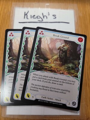 Flesh And Blood - Break Ground x3 *1st Edition - Blue* | eBay