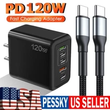 PD 120W USB C Wall Charger Power Adapter & Cable For iPhone 16 15 Pro Max 16e 14