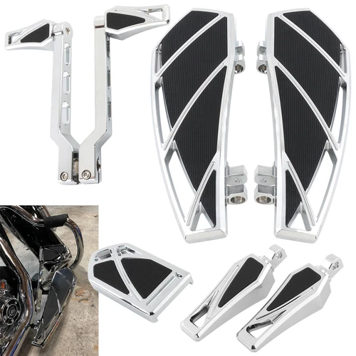 CNC Phantom Foot Pegs Floorboards Shifter Pegs For Harley Street Glide Road King