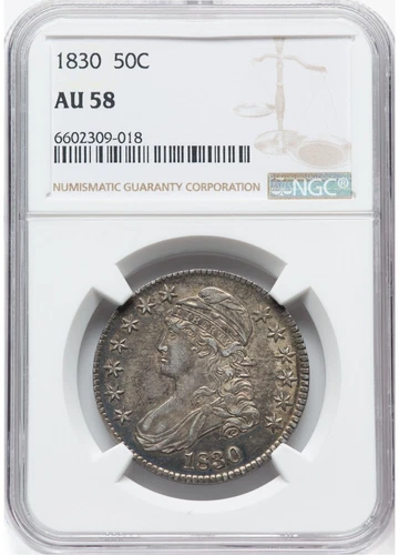 1830 Bust Half Dollar NGC AU58