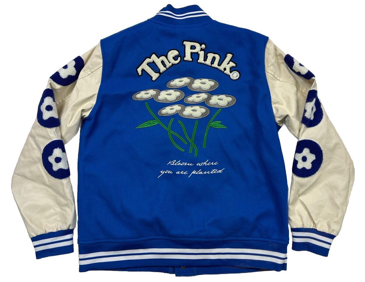 VANDY THE PINK Varsity Jacket Men's Small Blue Lightweight VANDY THE PINK Varsity Jacket Men's Small Blue Lightweight