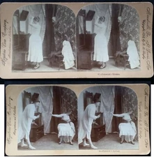 1893 Set of 2, Pickwick's Mistake/Apology, Comic B.L. Singley, Stereoview