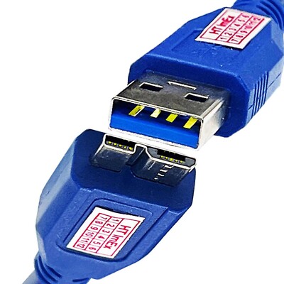 Blau 1m USB 3.0 Ladekabel Datenkabel für Externe Festplatte ADATA HC500 HDD