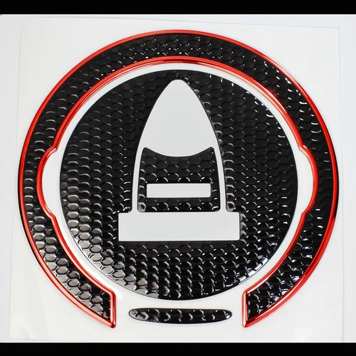 Gas Tank Fuel Cap Cover Decal Pad Panigale 1299/R/S 959/899/Monster Chrome Red - Picture 4 of 6