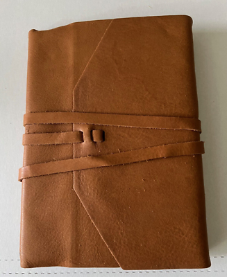 soft leather journal with tie