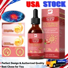 Vitamin D3 K2 MK7 10000 IU Liquid Drops Support Bone Immune Heath