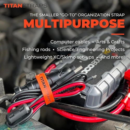 Titan Utility Straps - Mini Cinghie Set per Organizzare Cavi Computer, Arti e Mestieri - Foto 5 di 6