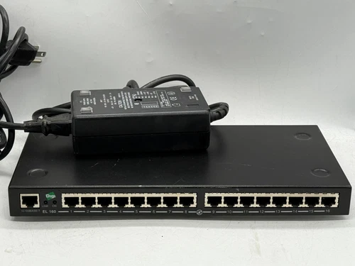Digi EtherLite 160 (EL160) 16-Port, RJ-45 10/100, (50000986-04) w/Power Adapter