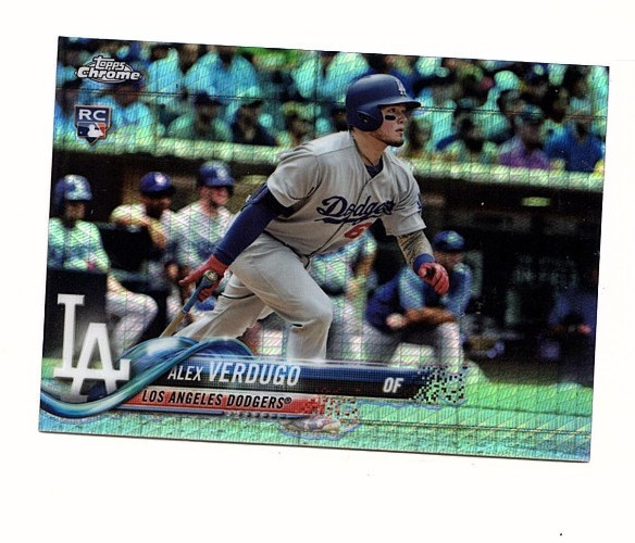 Alex Verdugo RC 2018 Topps Chrome Prism Refractor #167 Los Angeles Dodgers