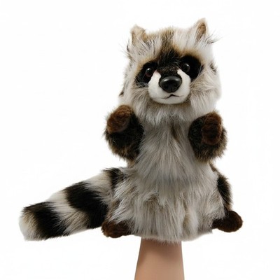 Raccoon Puppet Full Body Doll Hansa Real Looking Plush Animal Learning Toy