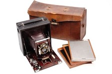 Antique Rochester R.O. C. 4x5 Camera, Nice Deluxe Model, Triple Extension