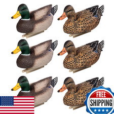 Heerweiyi Mallard Duck Decoys 6-Pack EVA Collapsible Lifelike Floating Hunting