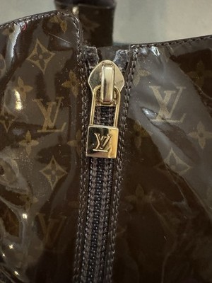 Official LOUIS VUITTON Vintage Patent Monogram Ankle Boots Size 38