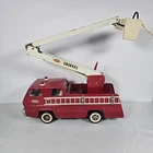 Vintage 1970's Tonka Snorkel 17" Red Fire Truck  Pressed Steel Toy With Ladder