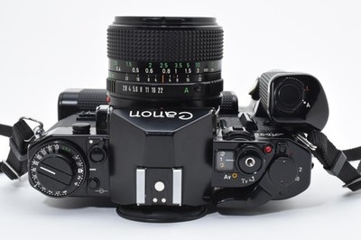 [美品]　Canon キャノンA-1 NFD 35mm 2.8 TOP MINT w/Winder] Canon A-1 35mm SLR Film Camera NFD 24mm F2.8