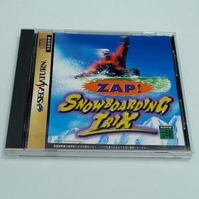 Zap! Snowboarding Trix + Spin.Card&Sticker TBE Sega Saturn Japan Pony Canyon Spo