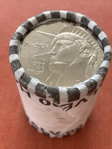 2026-D GEM BU Roll of Semiquincentennial  Half Dollars -No Shipping & No Reserve